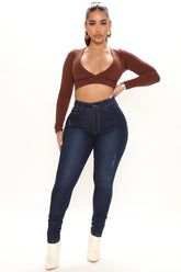 So Necessary Stretch Skinny Jeans - Dark Wash